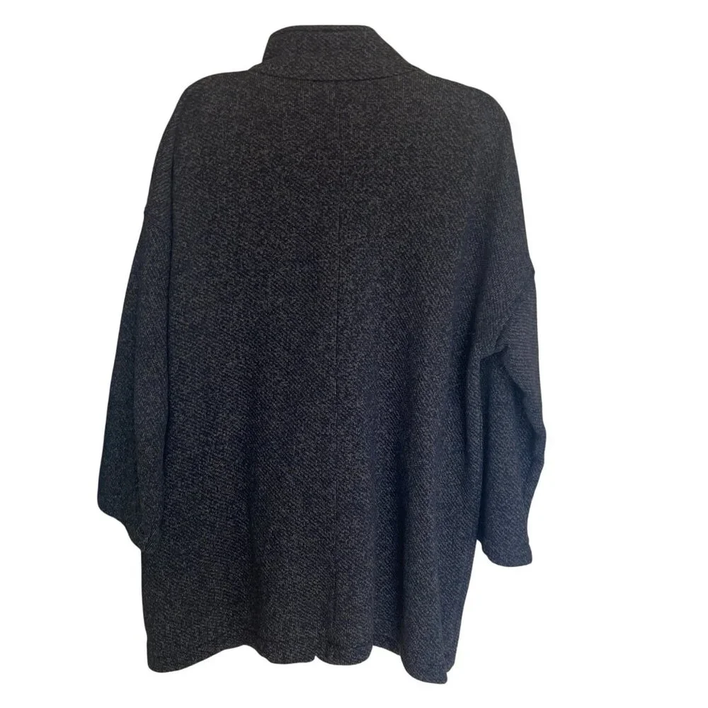 Eileen Fisher Womens Jacket Size Large Black Pockets Casual Pure Cotton - Picture 2 of 11